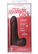 The Realistic Cock with Balls Ultraskyn Removable Vac-U-Lock Suction Cup - Chocolate - 7in