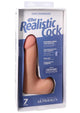 The Realistic Cock with Balls Ultraskyn Removable Vac-U-Lock Suction Cup - Vanilla - 7in