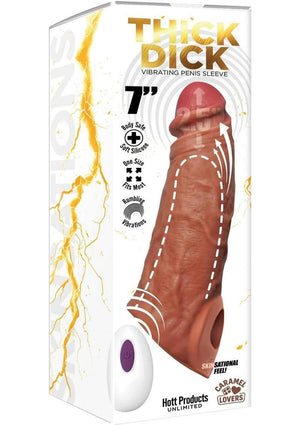Thick Dick Vibrating Silicone Penis Sleeve