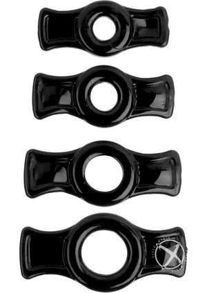 TitanMen Tools Stretch-To-Fit Cock Rings 4-Pack
