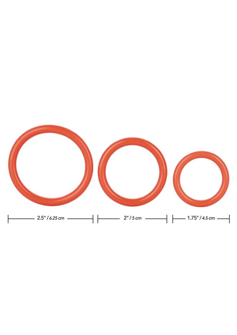 CalExotics Tri Rings Cock Rings 3pc Set