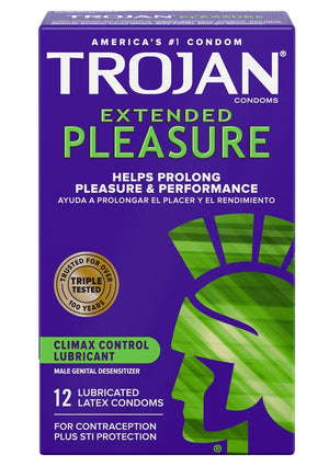 Trojan Extended Pleasure Lubricated Latex Condoms