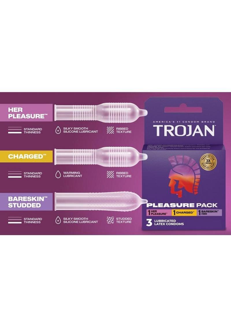 Trojan Pleasure Pack Condoms 3 pack