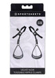 Velvet Noir Tuggable Nipple Clamps - Black