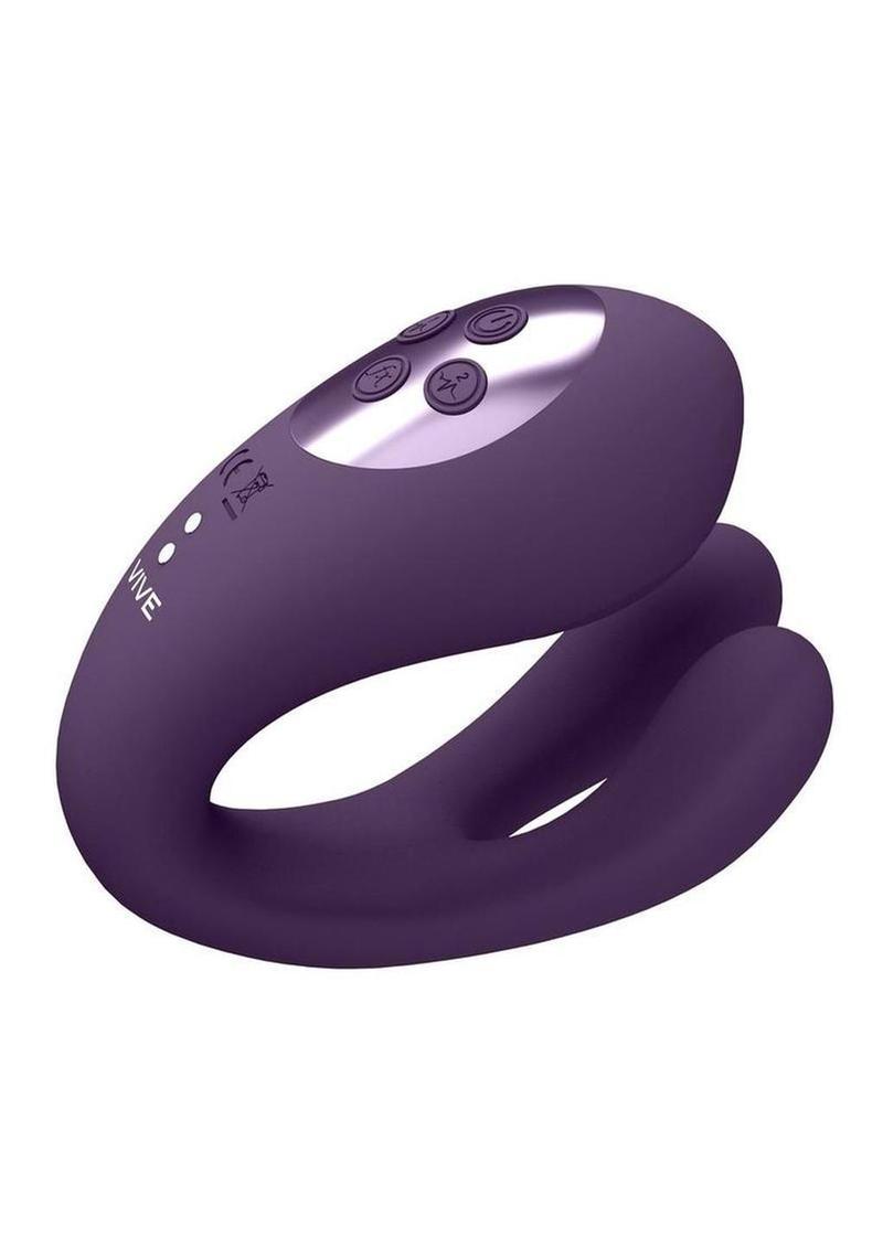 Vive Yoko Silicone Dual Prongs with Clitoral Vibrator