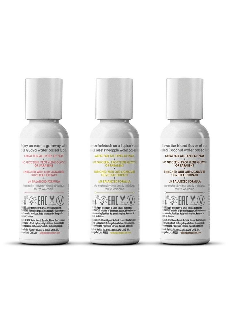 Wicked Simply Tropical Trio Flavored Lubricant Set