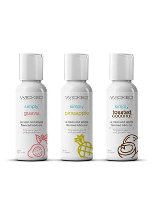 Wicked Simply Tropical Trio Flavored Lubricant Set