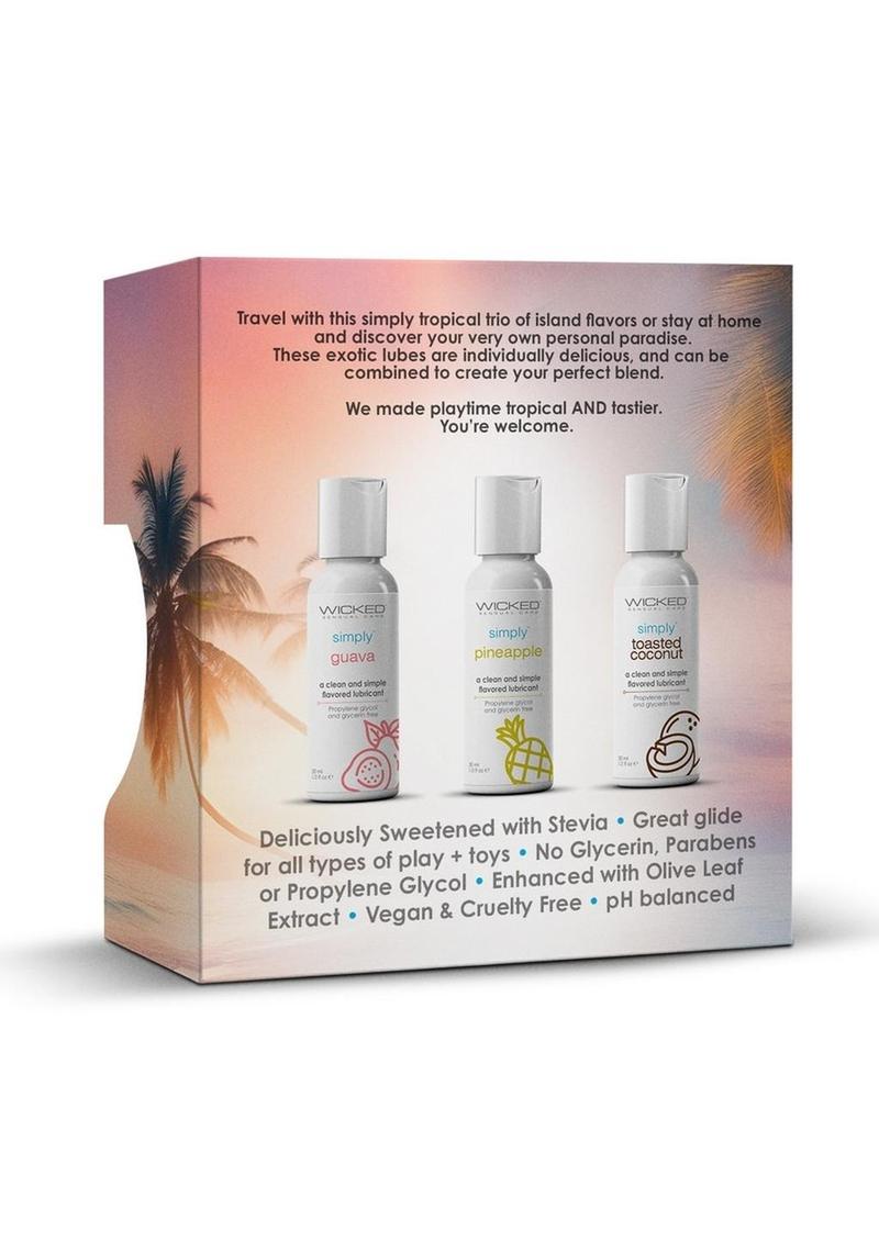 Wicked Simply Tropical Trio Flavored Lubricant Set