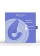 Womanizer Blend Rechargeable Silicone Vibrator with Clitoral Stimulator - Vibrant - Blue